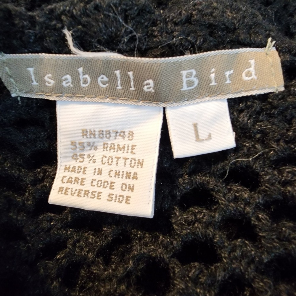 ISABELLA BIRD Size Large Anthropologie Whimsigoth Open Knit Sweater Cardigan - Picture 12 of 13